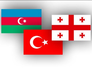 Flags Azerbaijan Turkey Georgia 090612
