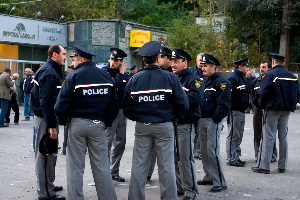 Georgian policemen